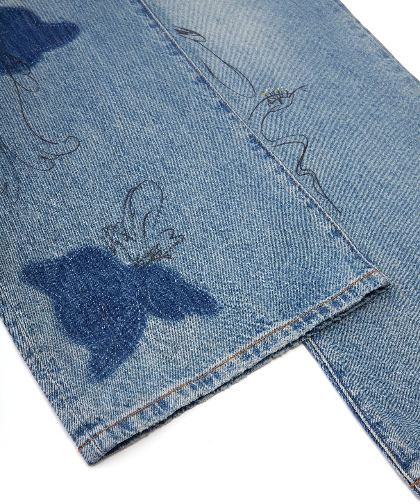 JNBY × KURABO Denim Hand-painted Jeans