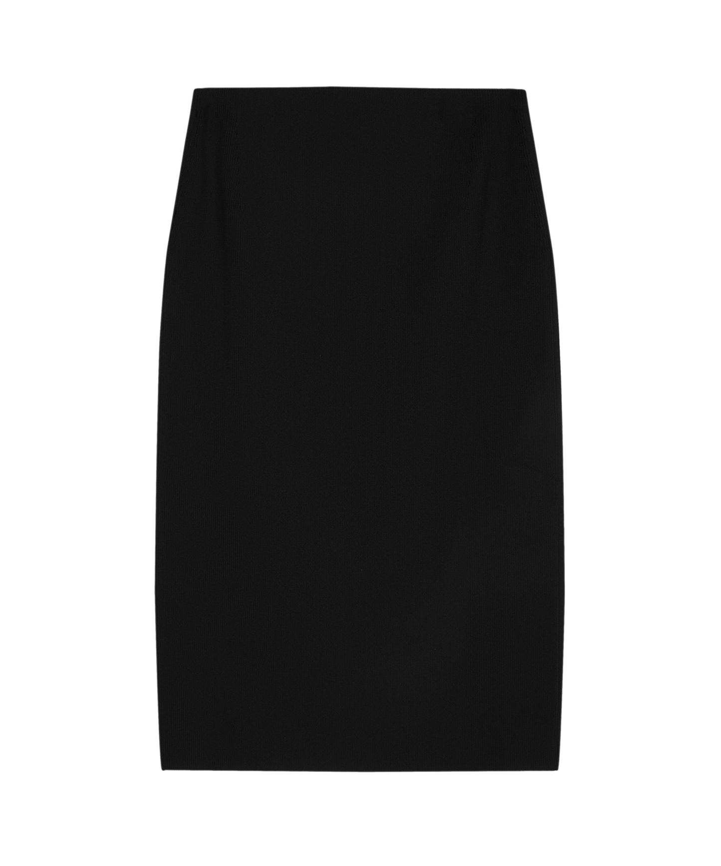 Elegant Ribbed Knit Pencil Skirt