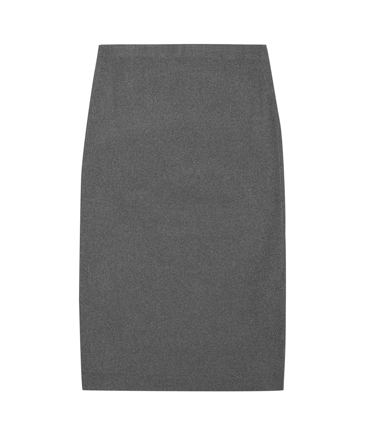 Elegant Ribbed Knit Pencil Skirt