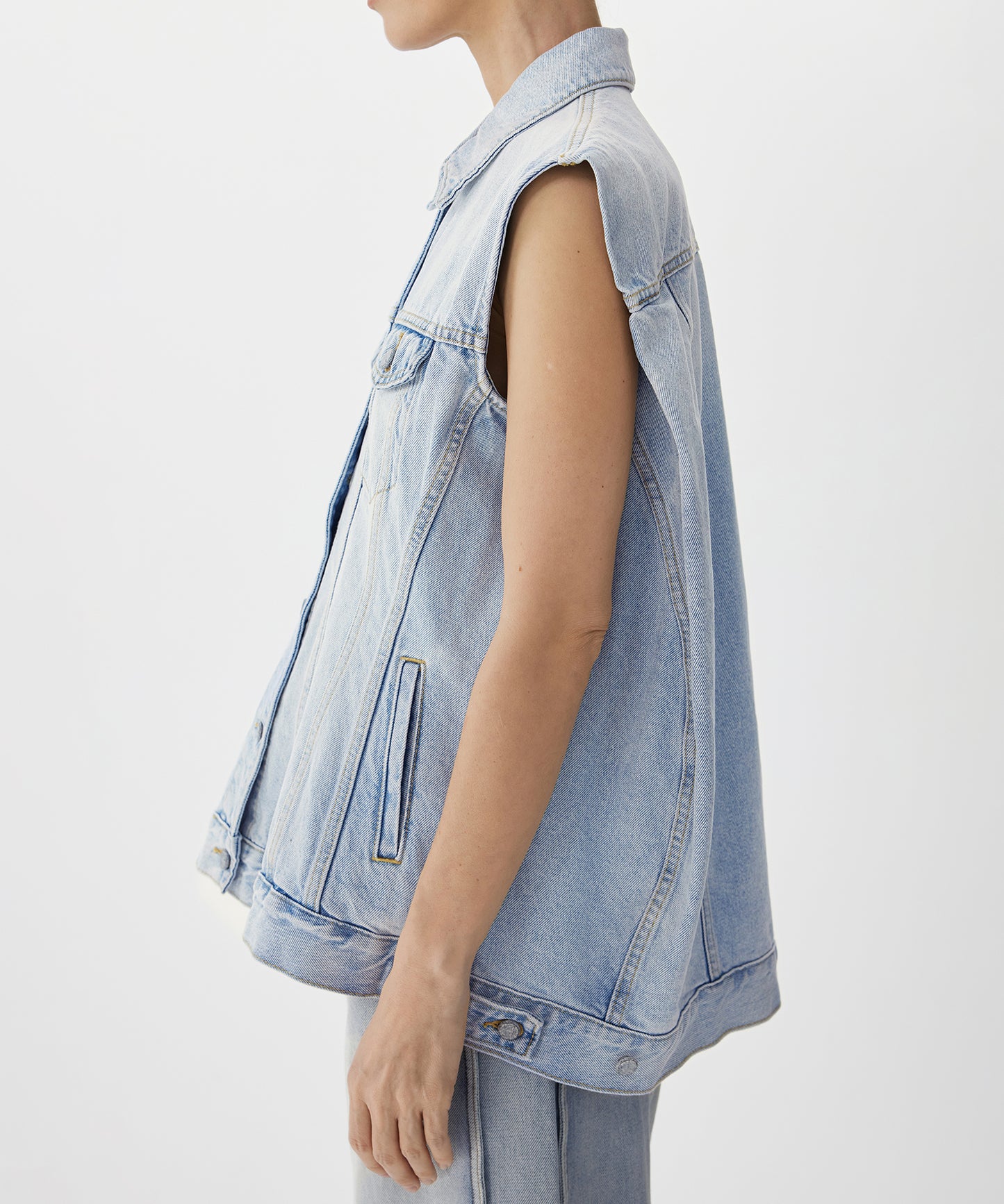 Versatile Oversized Denim Vest