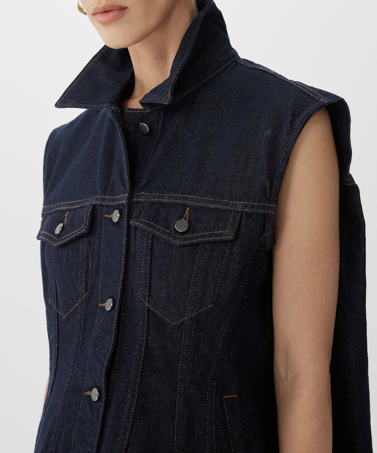 Versatile Oversized Denim Vest