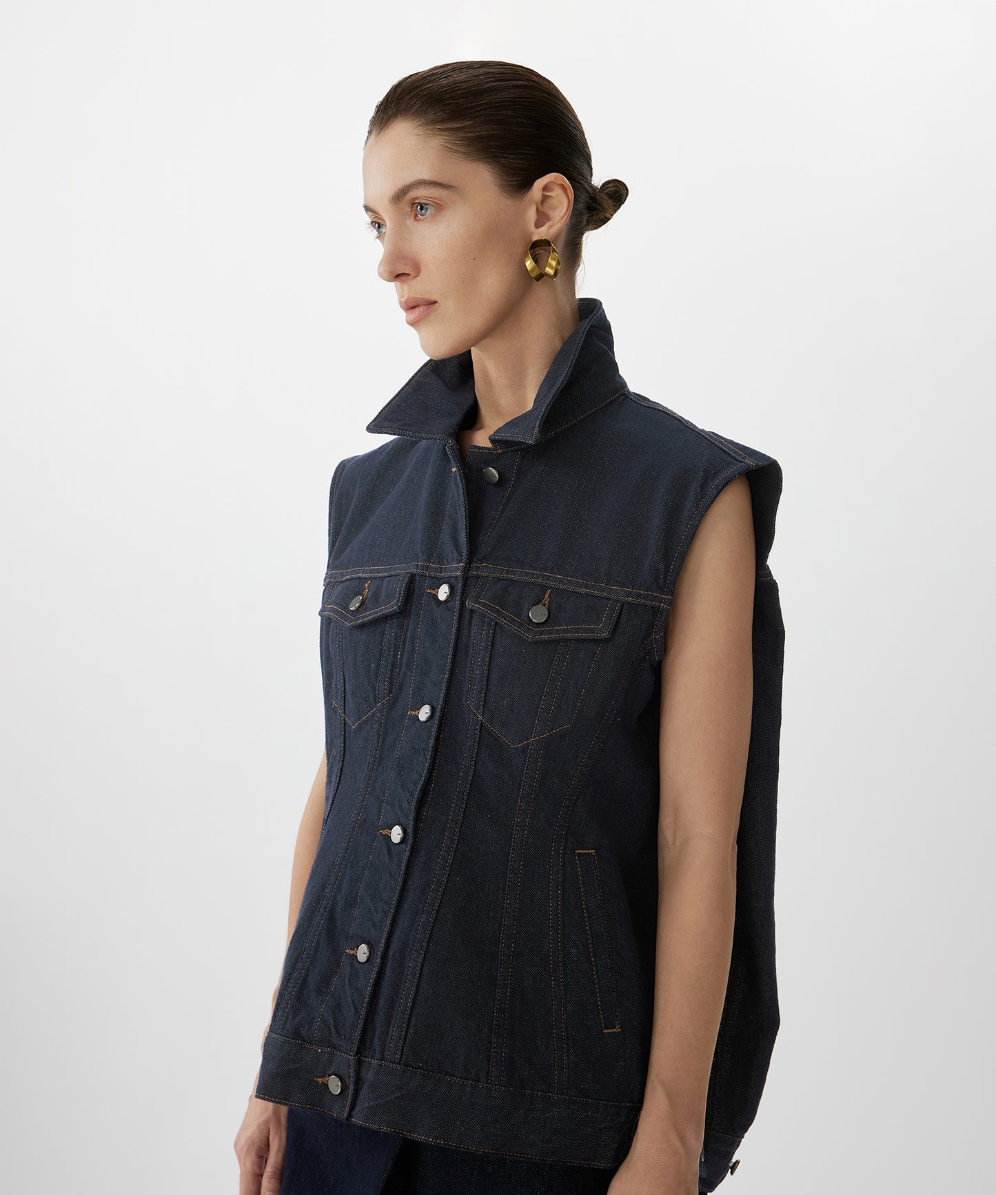 Versatile Oversized Denim Vest