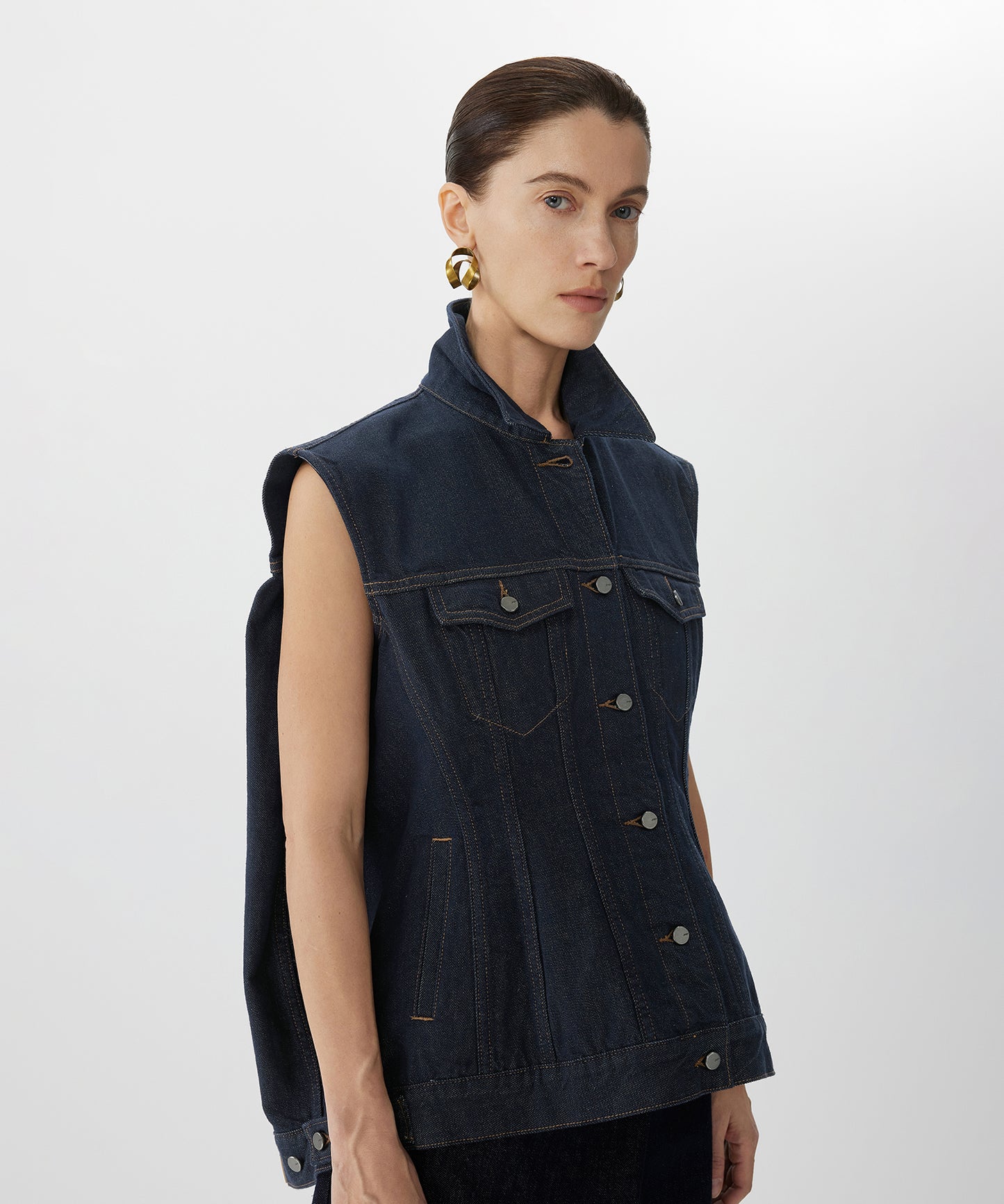 Versatile Oversized Denim Vest