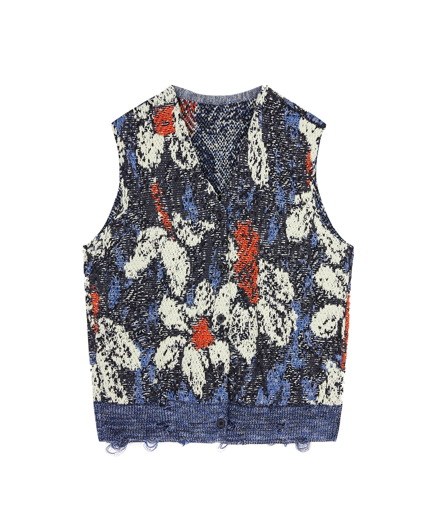 Retro Floral Knit Vest