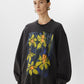 Hand-drawn Floral Print Sweatshirt