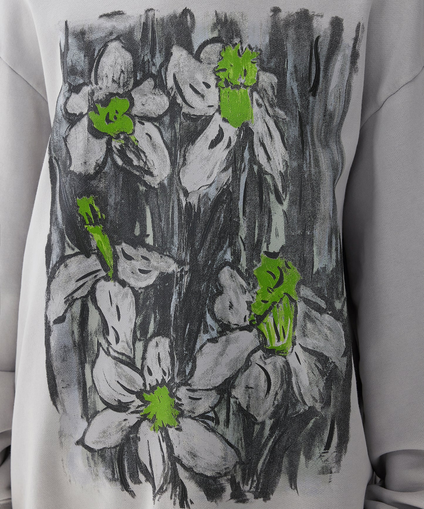 Hand-drawn Floral Print Sweatshirt