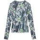 Abstract Floral Second-Skin Top