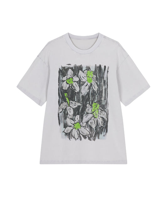 Abstract Floral Print T-shirt
