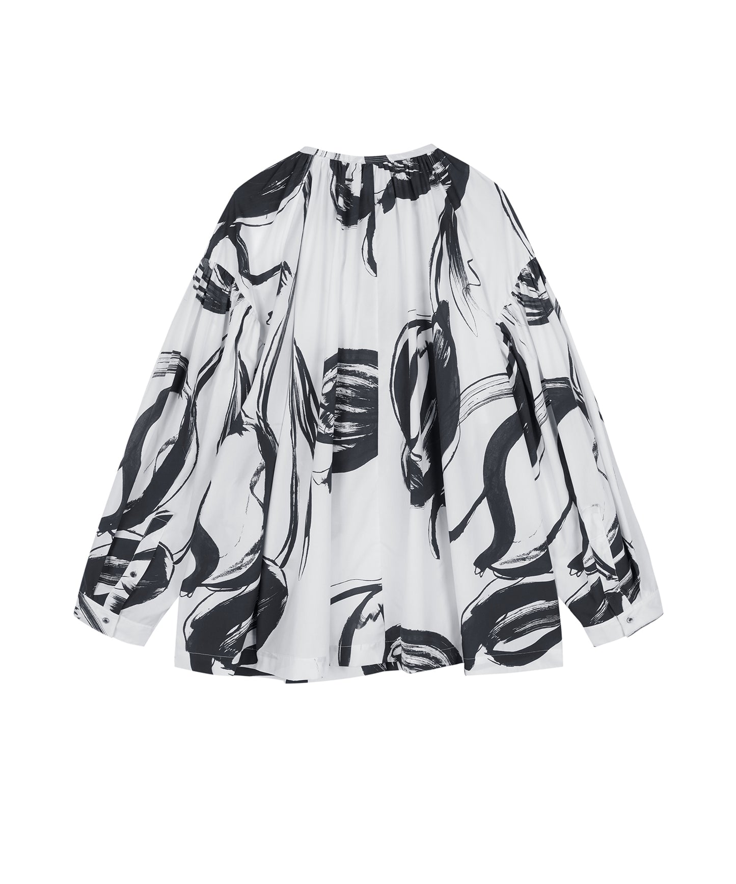 Brushstroke Floral Smock Shirt