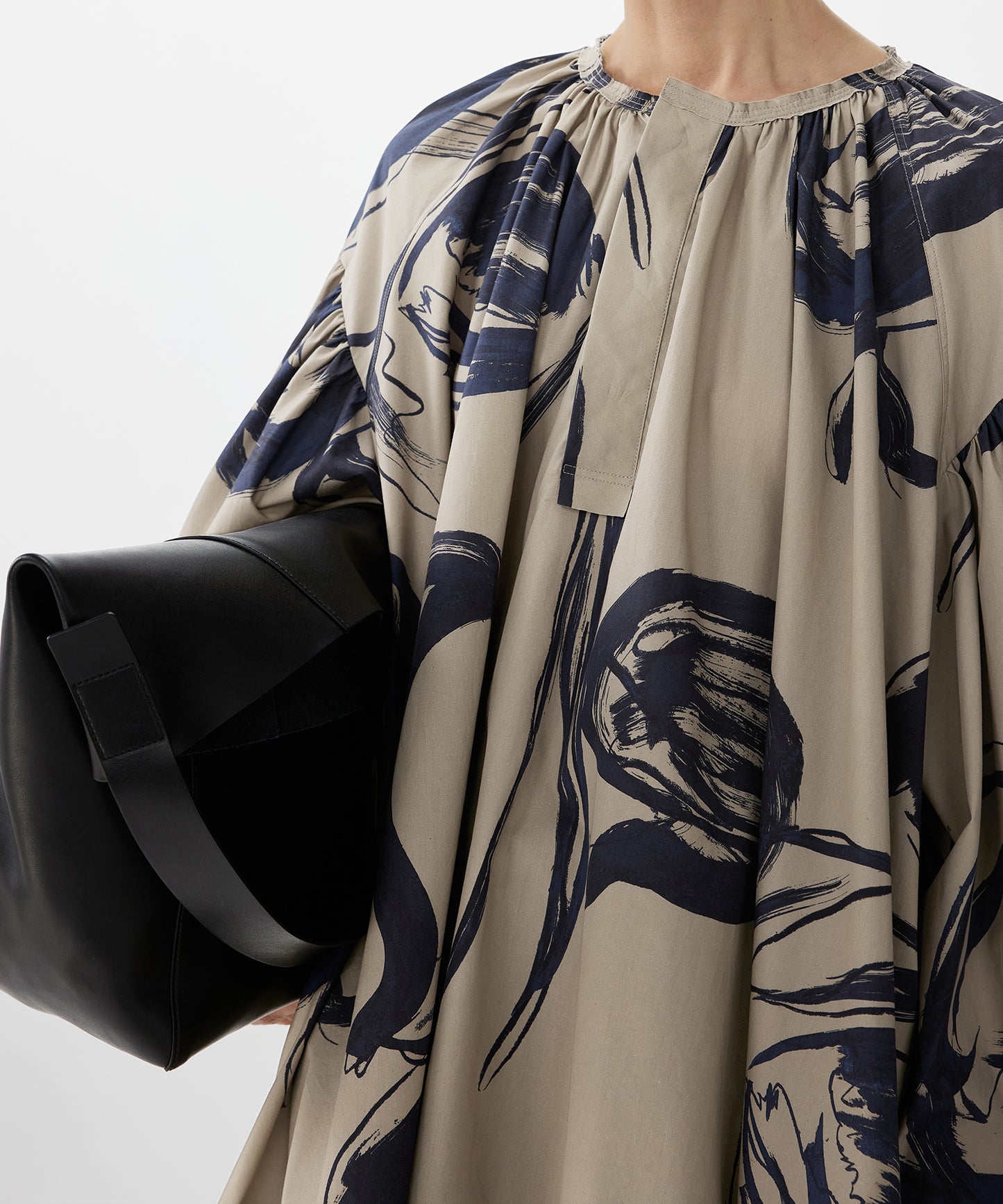 Brushstroke Floral Smock Shirt