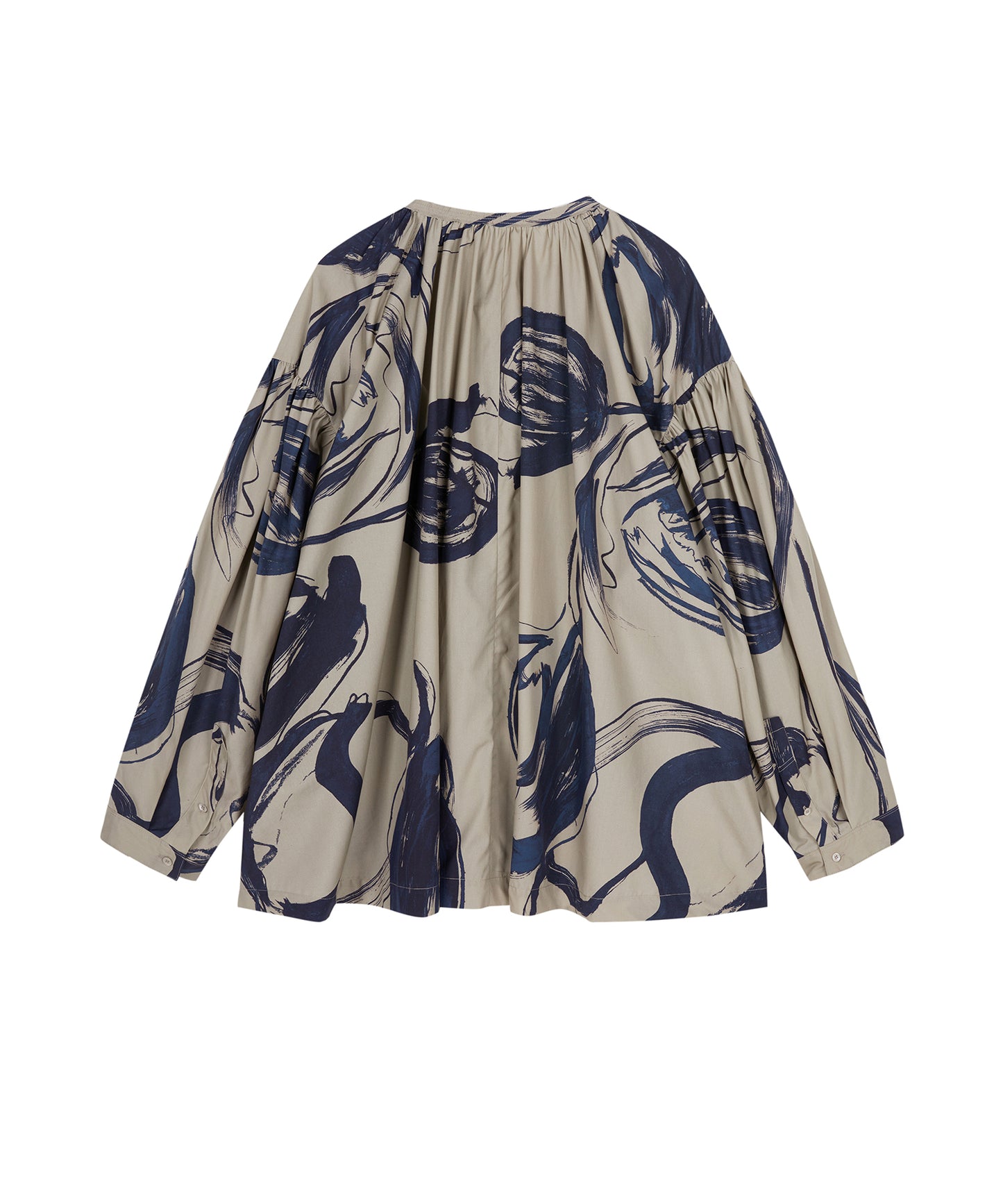 Brushstroke Floral Smock Shirt