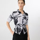 Brushstroke Floral Crinkled Shirt