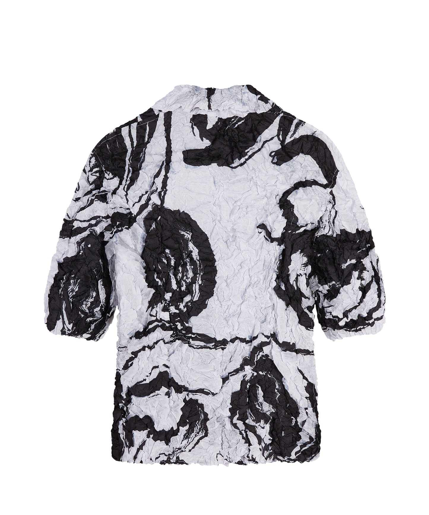 Brushstroke Floral Crinkled Shirt