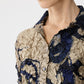 Brushstroke Floral Crinkled Shirt