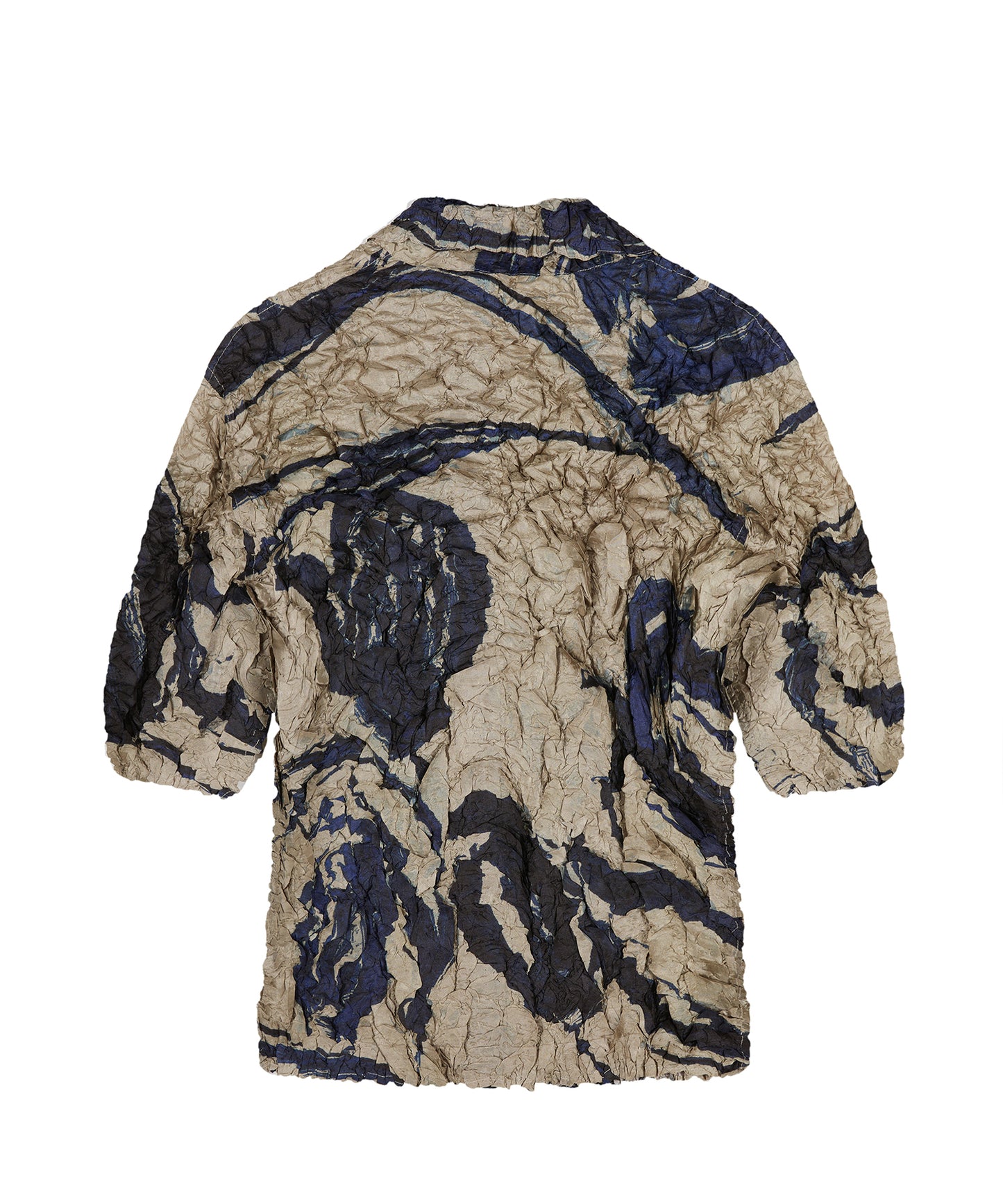 Brushstroke Floral Crinkled Shirt