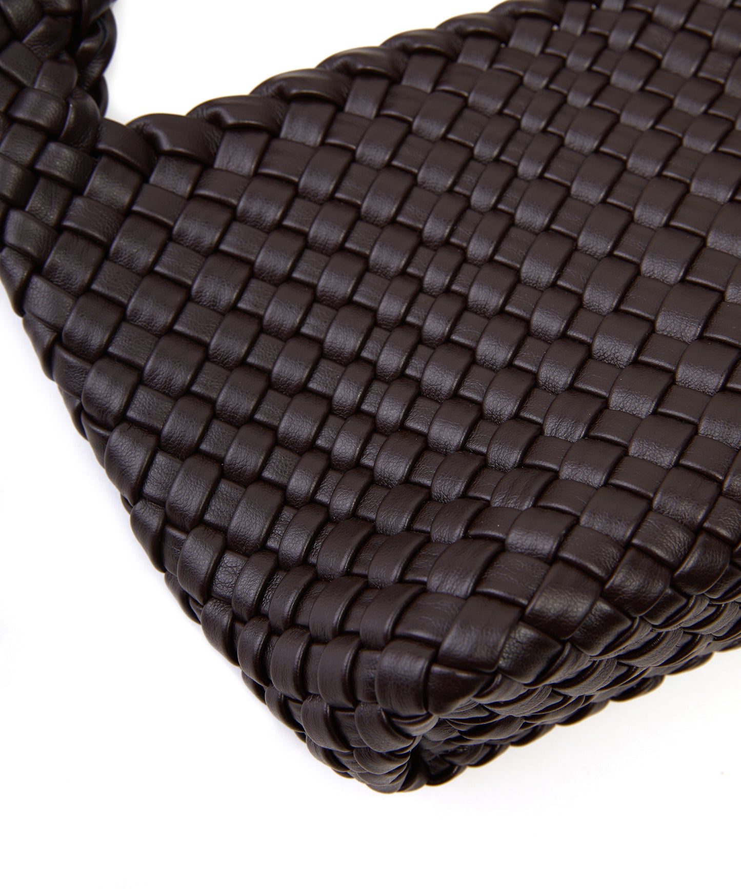 Soft Braided Faux Leather Mesh Bag