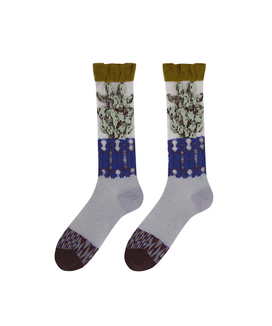 Sheer Bloom-pattern Socks