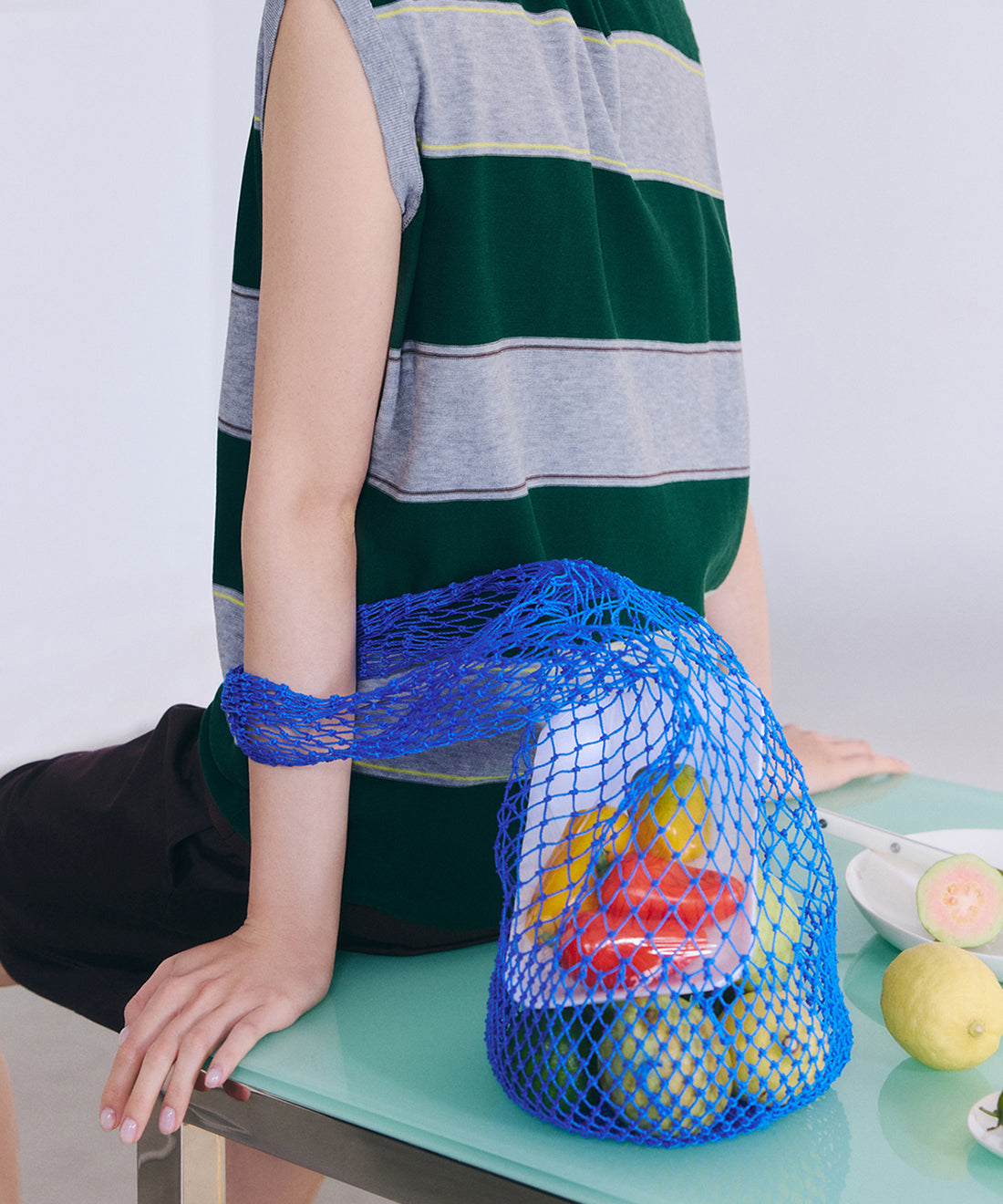 HOME Mesh One-shoulder Square Tote