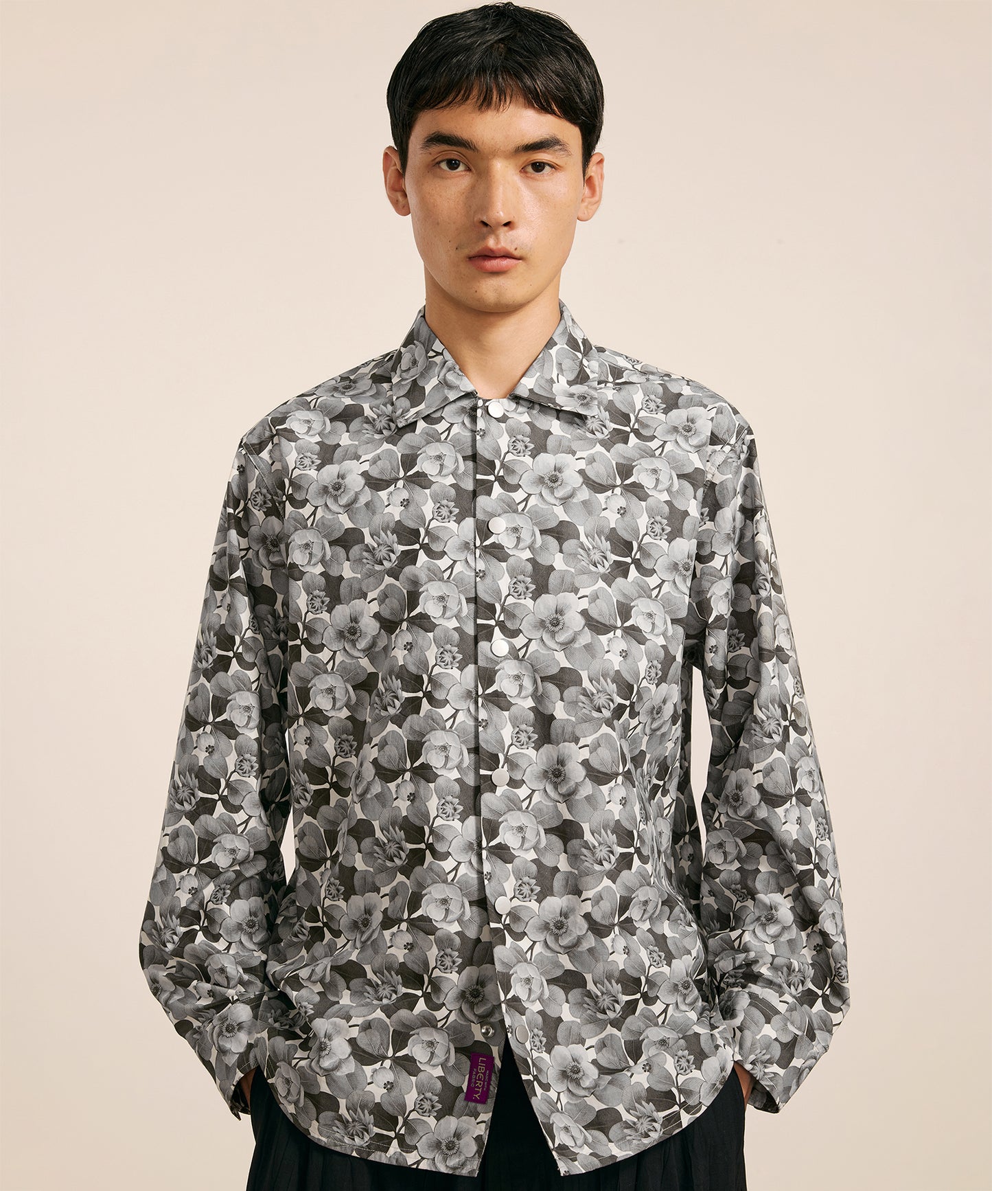 [CROQUIS] Liberty Print Placket Shirt