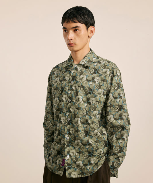 [CROQUIS] Liberty Print Placket Shirt