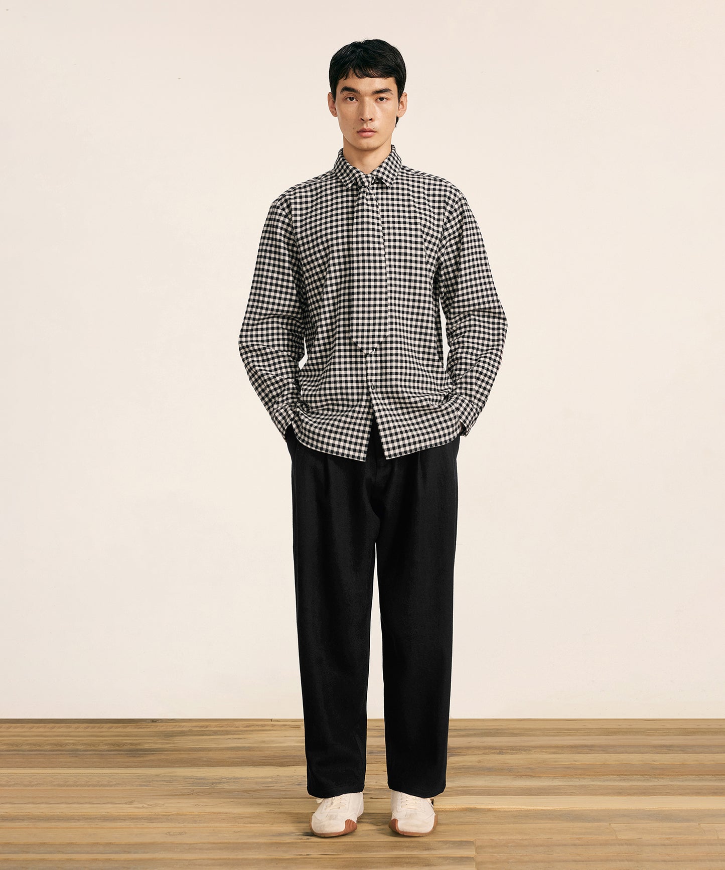 [CROQUIS] Brushed Cotton Gingham Shirt