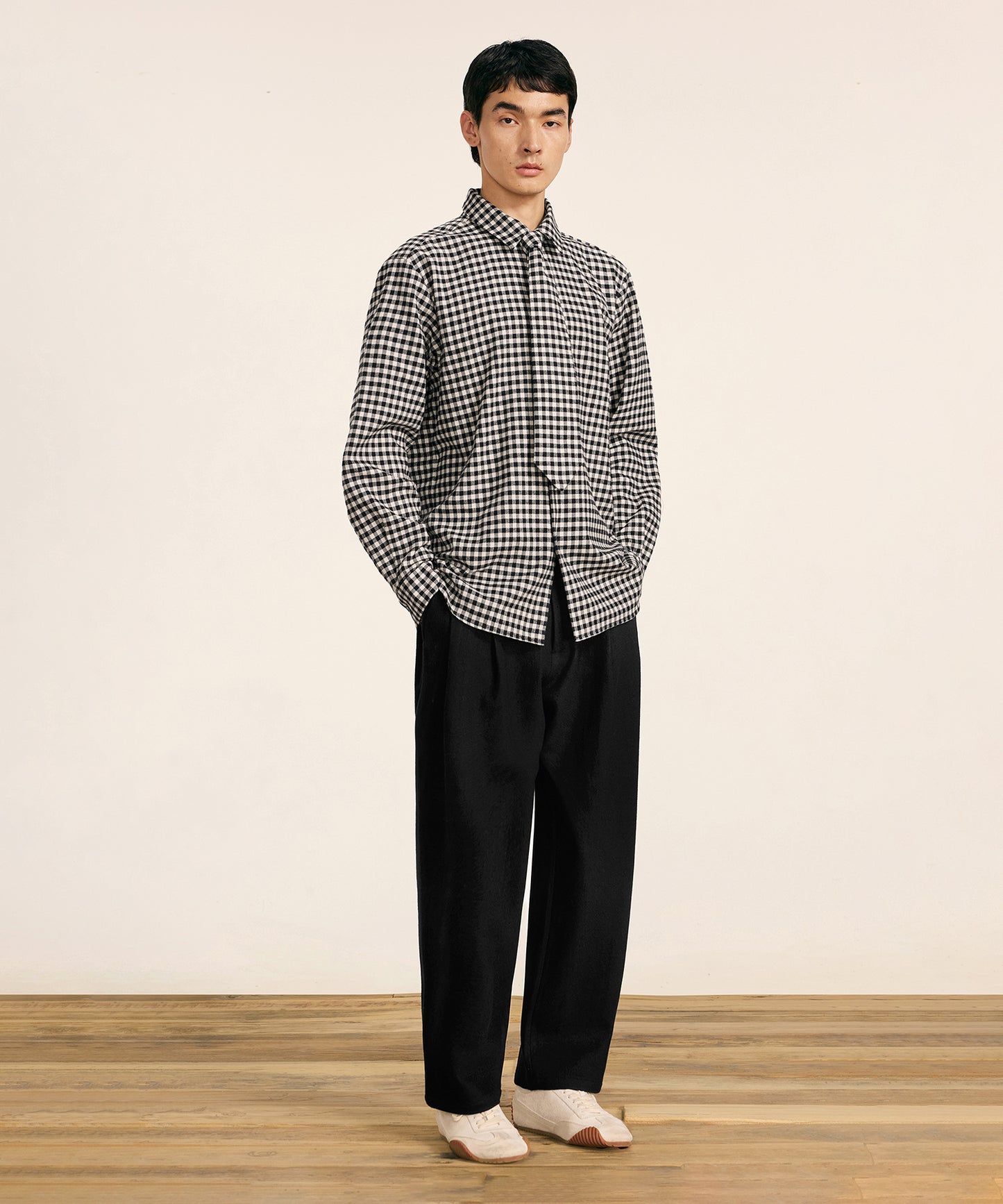 [CROQUIS] Brushed Cotton Gingham Shirt