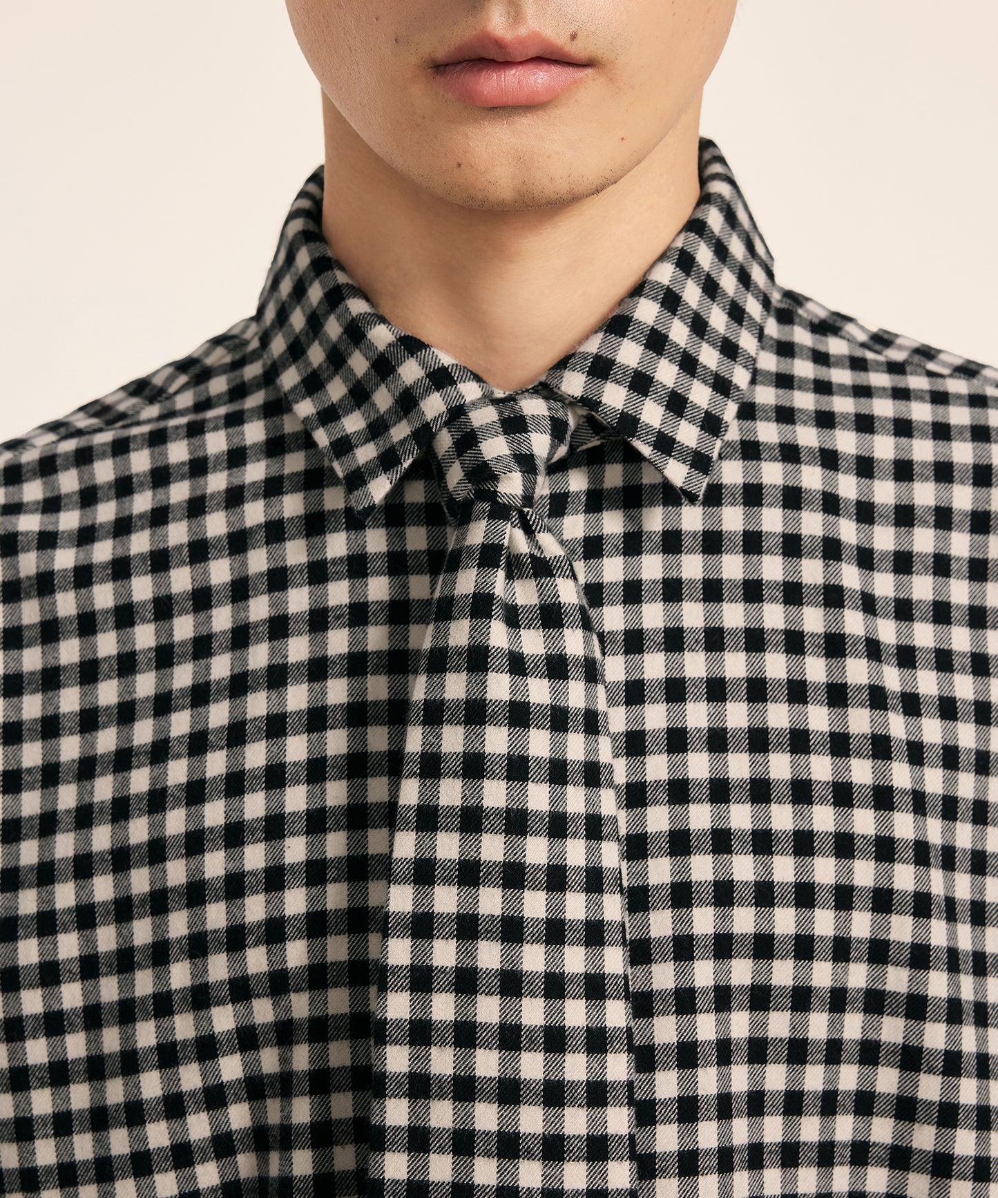 [CROQUIS] Brushed Cotton Gingham Shirt