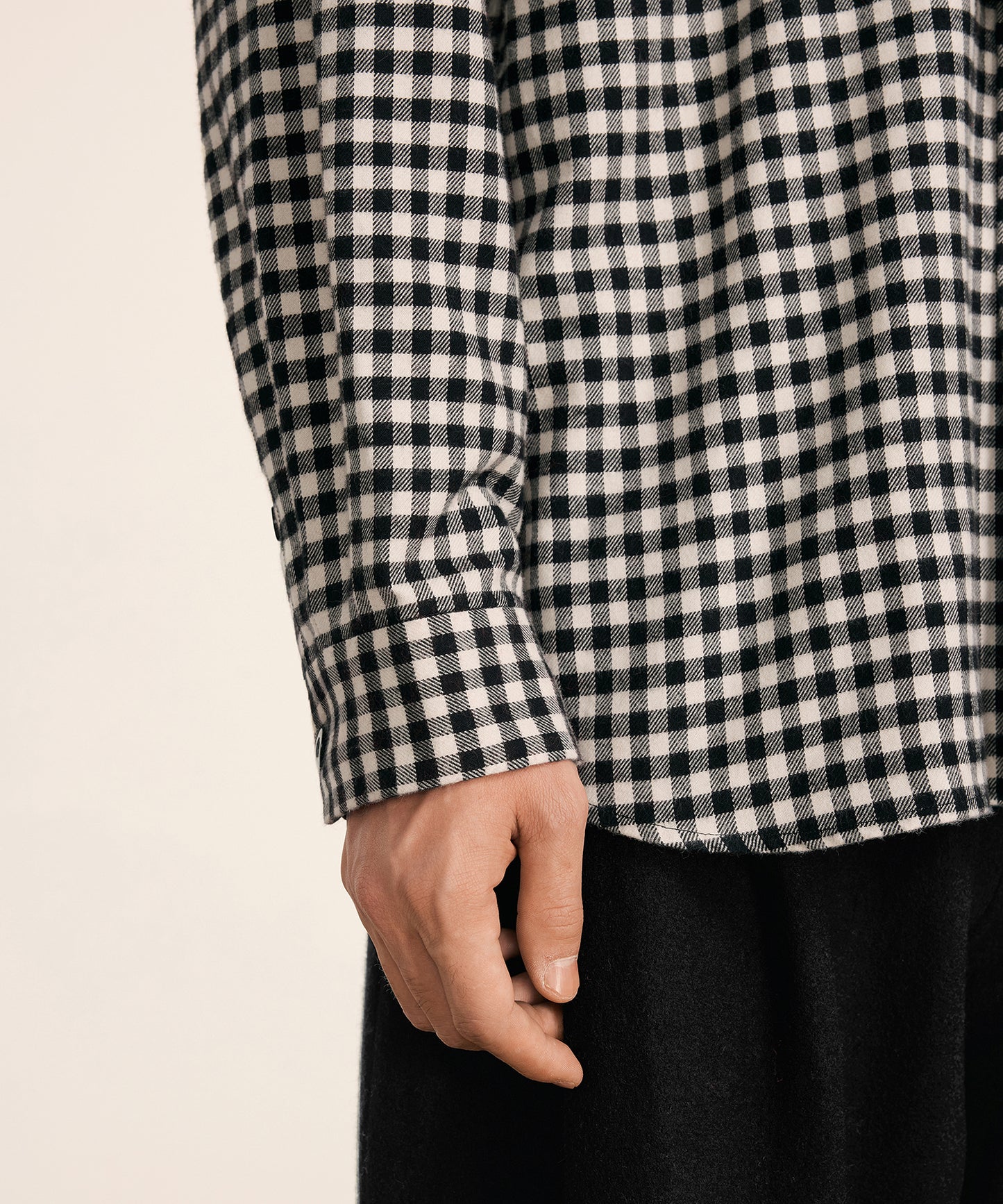 [CROQUIS] Brushed Cotton Gingham Shirt