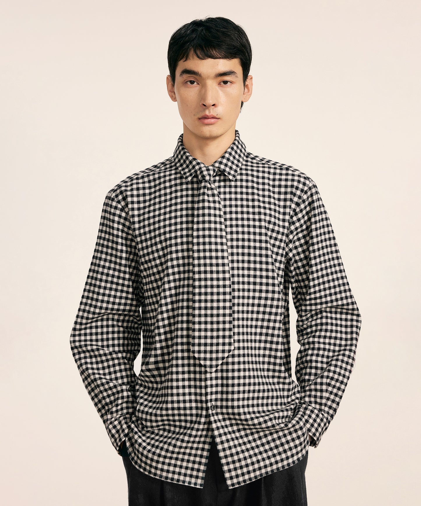 [CROQUIS] Brushed Cotton Gingham Shirt