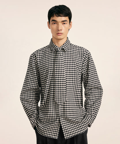 [CROQUIS] Brushed Cotton Gingham Shirt