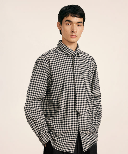 [CROQUIS] Brushed Cotton Gingham Shirt