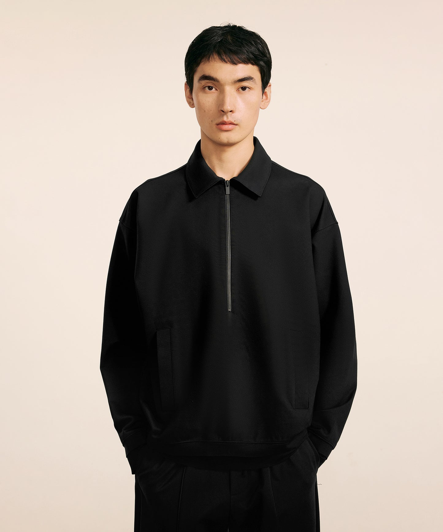 [CROQUIS] Boxy Half-zip Sweatshirt