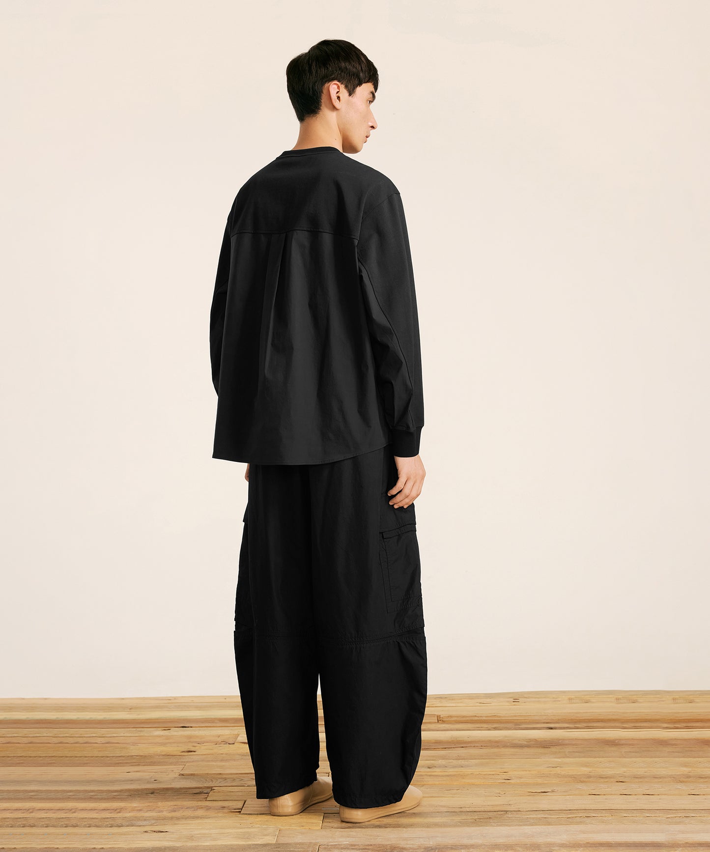 [CROQUIS] Wide-leg Parachute Trousers