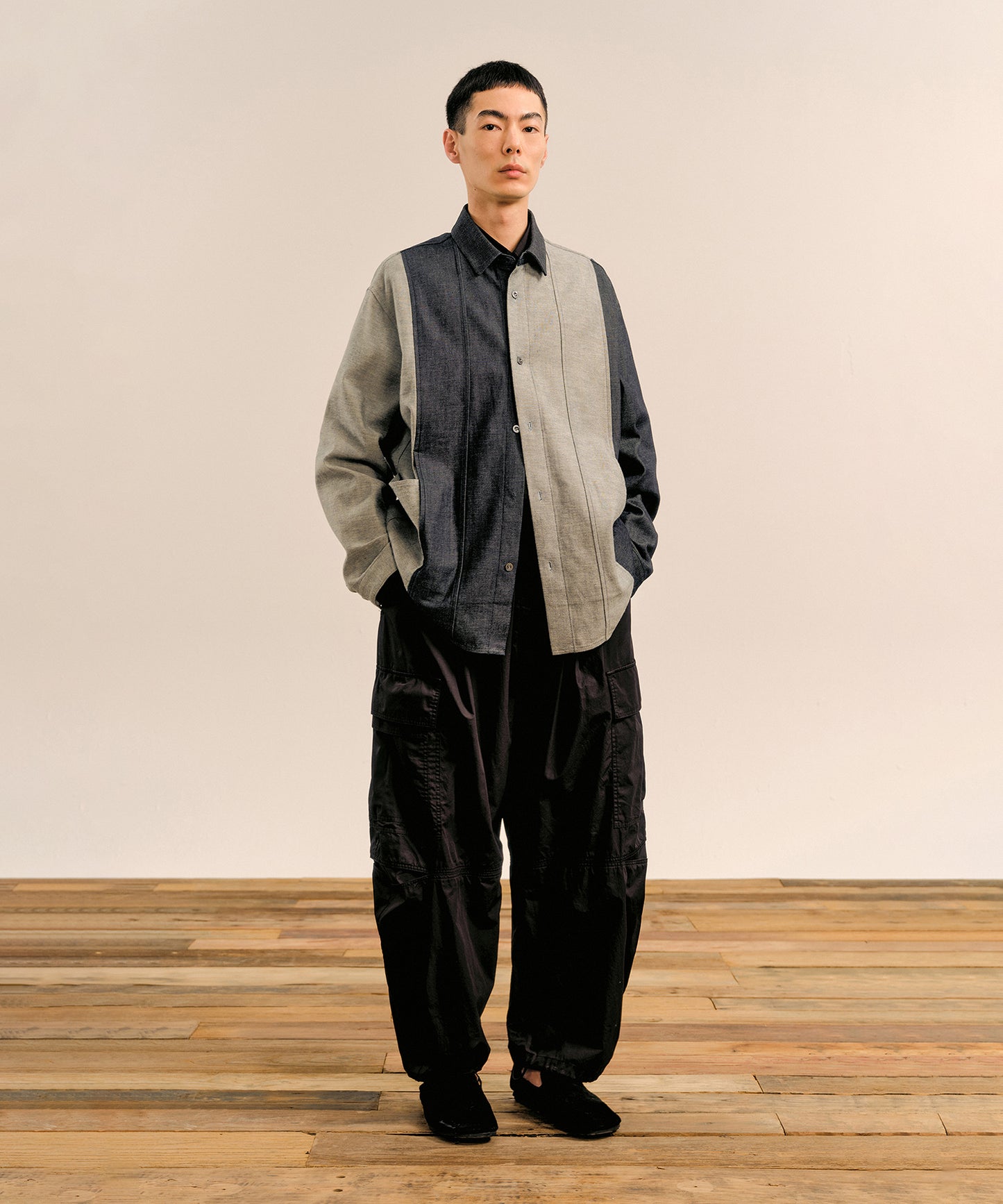 [CROQUIS] Wide-leg Parachute Trousers