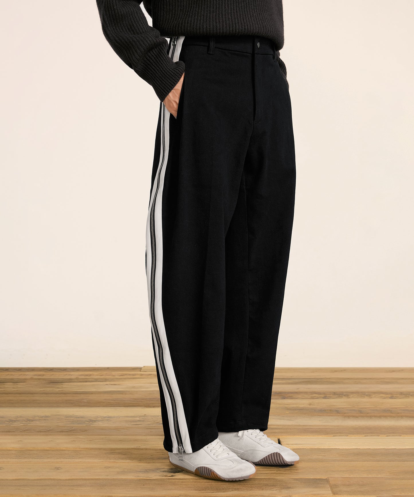 [CROQUIS] Convertible Zip Denim Trousers