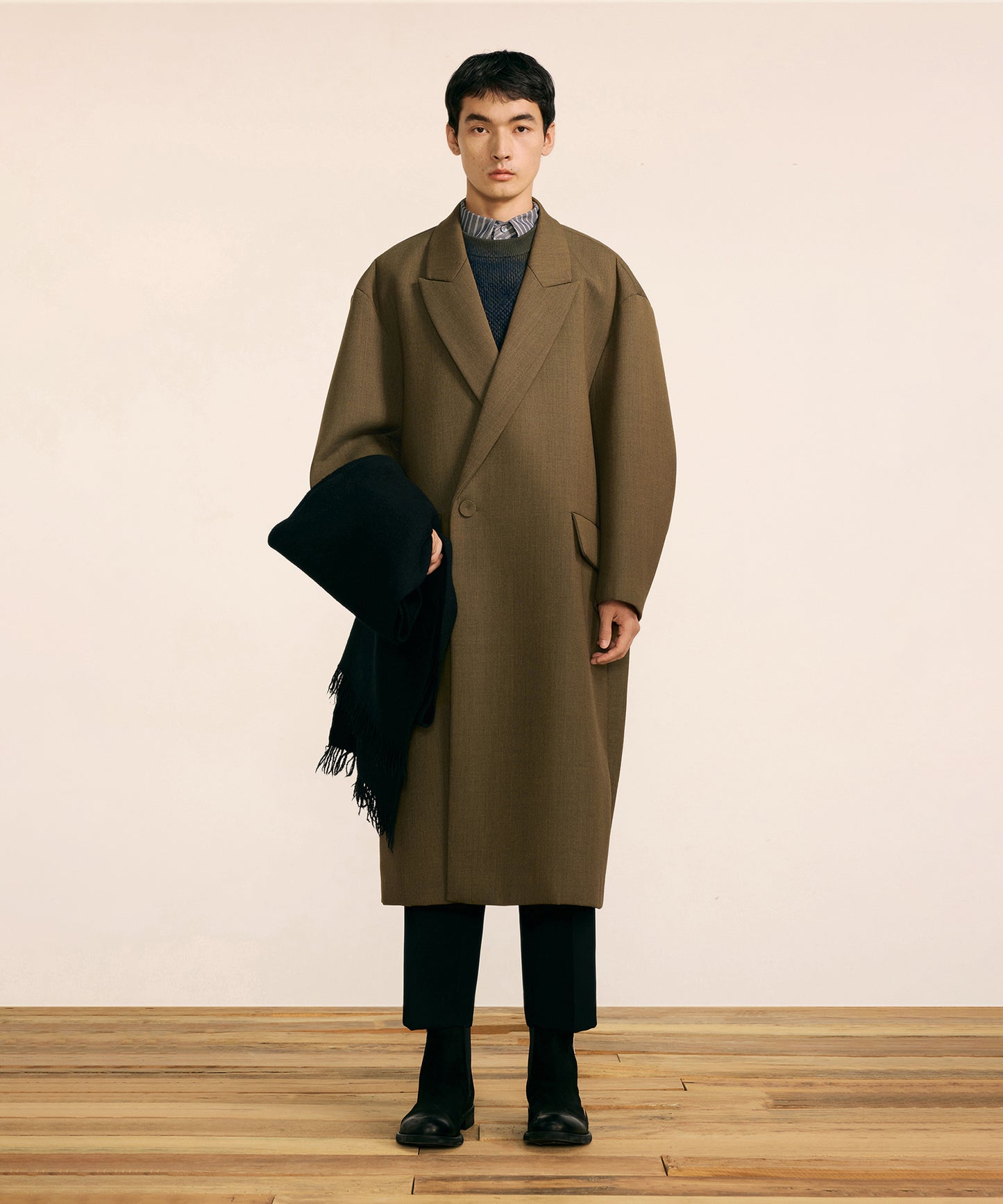 [CROQUIS] Felted Wool Fringe Scarf