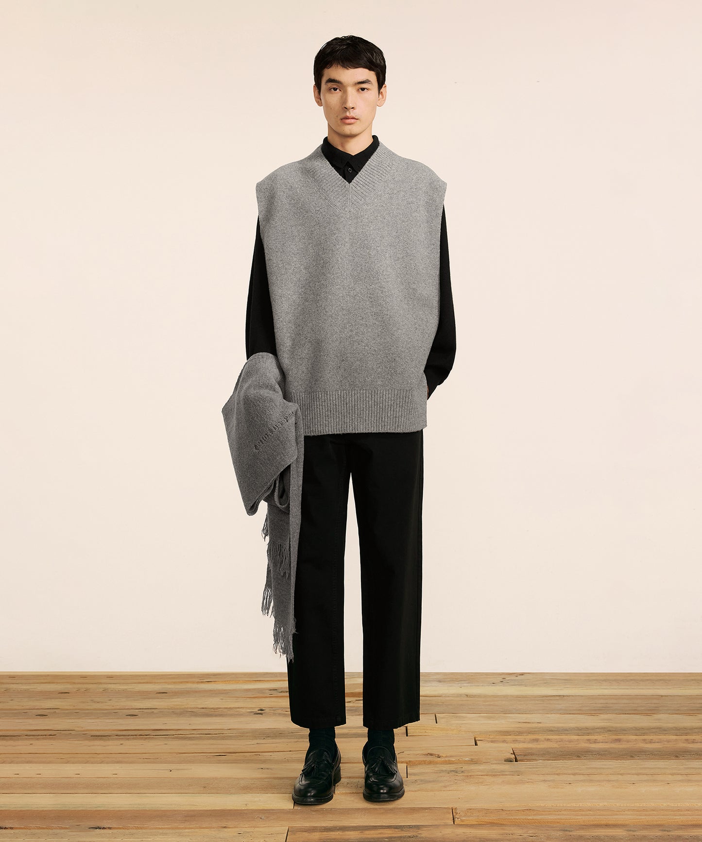 [CROQUIS] Felted Wool Fringe Scarf