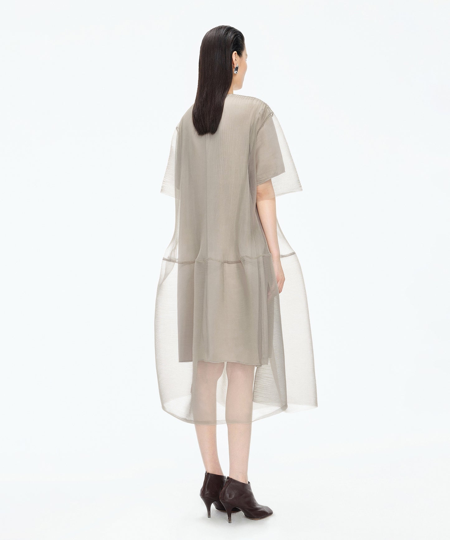 Pleated Ruffle Dress