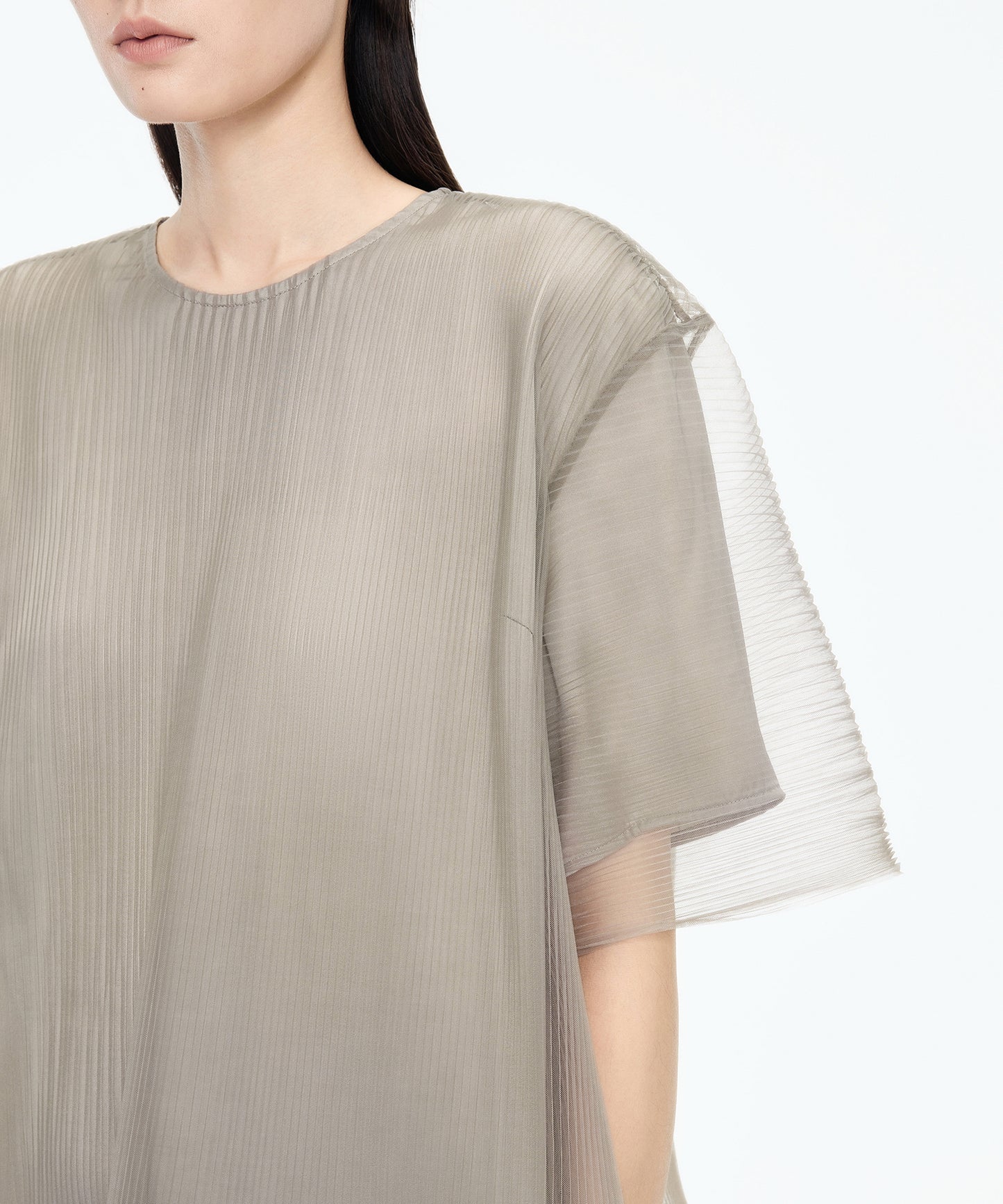 Pleated Ruffle Dress