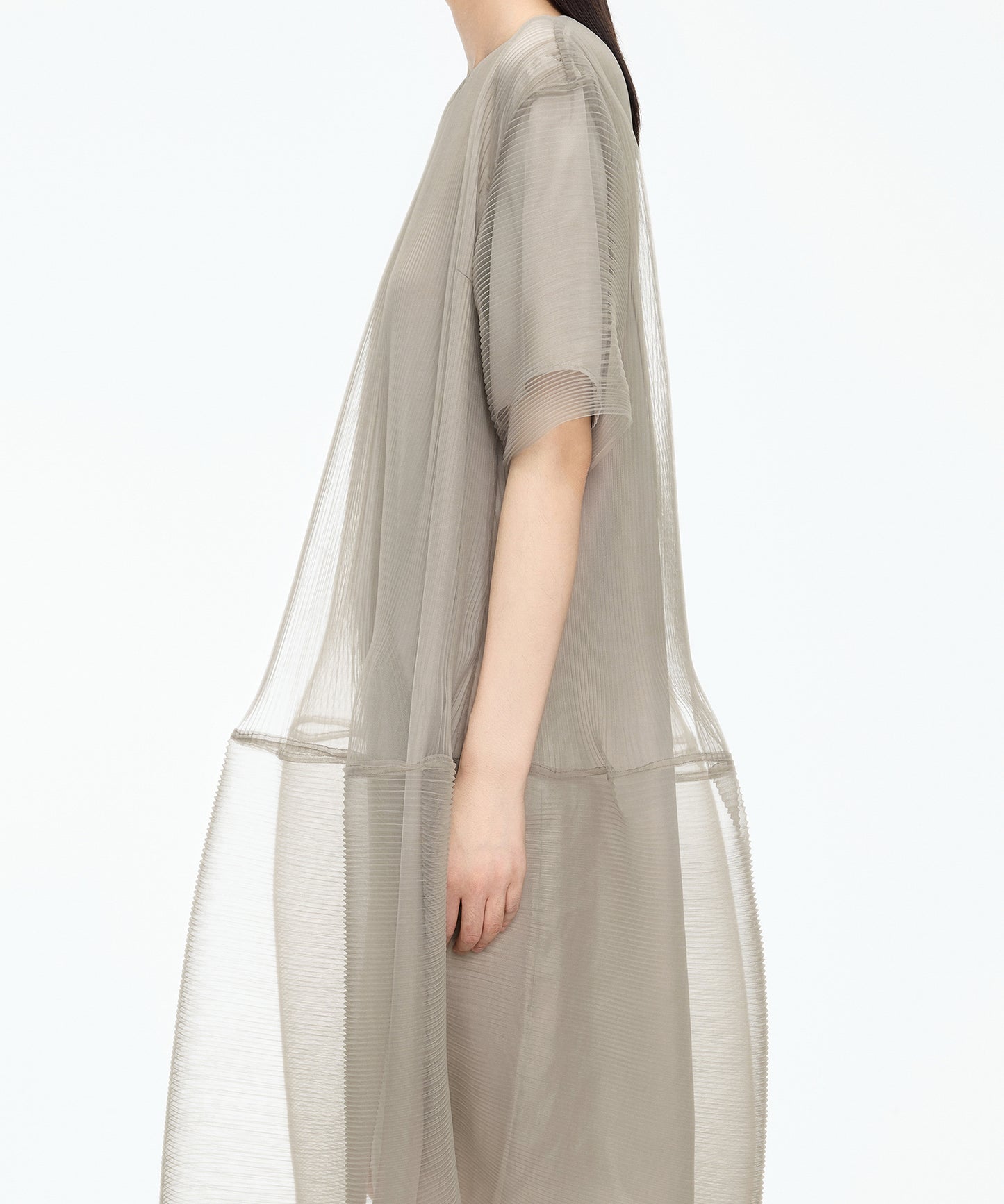 Pleated Ruffle Dress