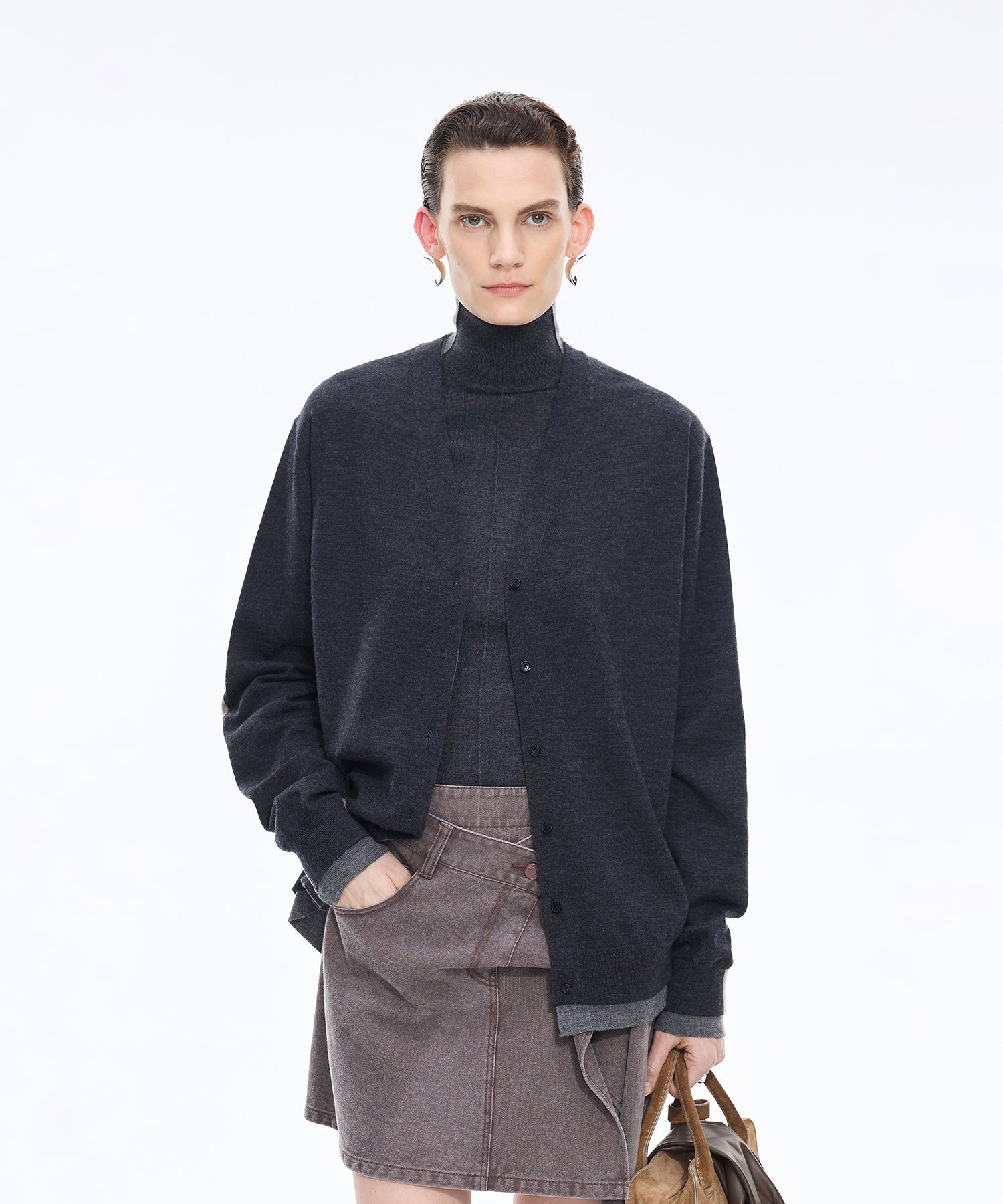 Layered Block Cardigan