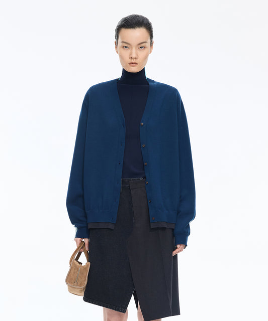 Layered Block Cardigan