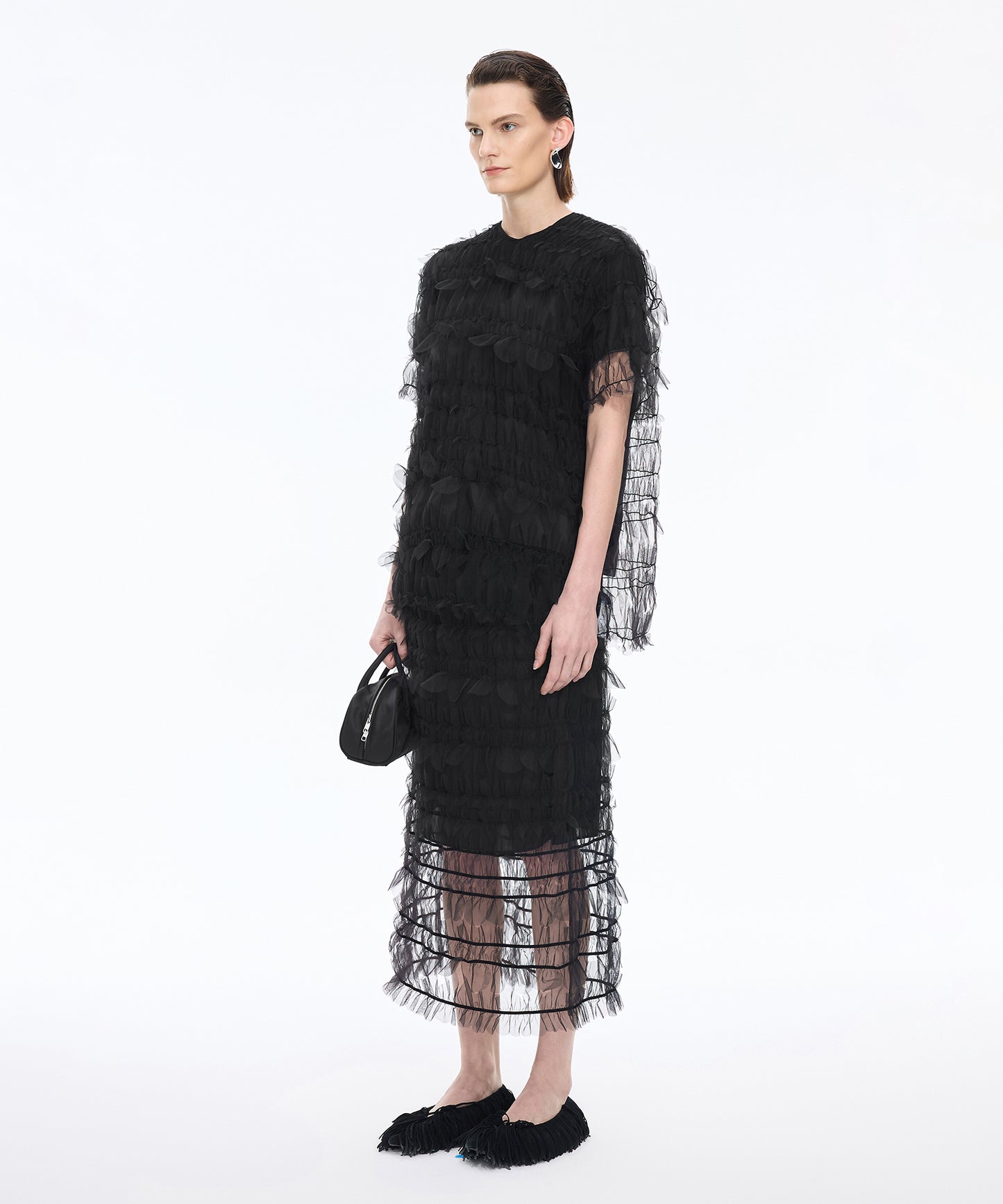 Petal Cutout Tulle Skirt