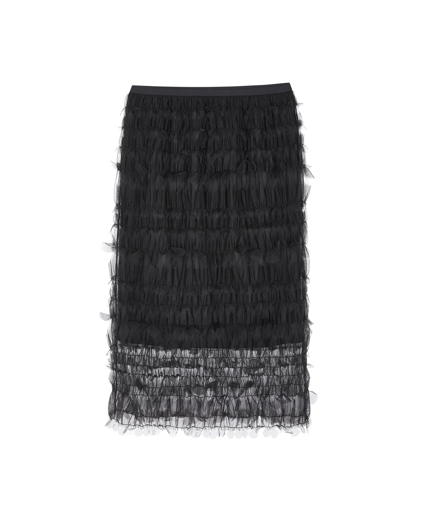 Petal Cutout Tulle Skirt