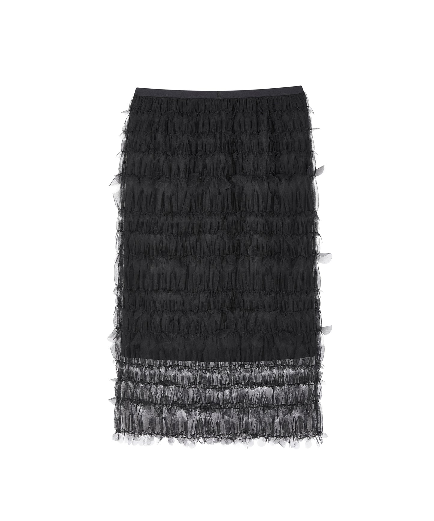 Petal Cutout Tulle Skirt