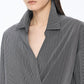 Pinstripe Wrap Shirt