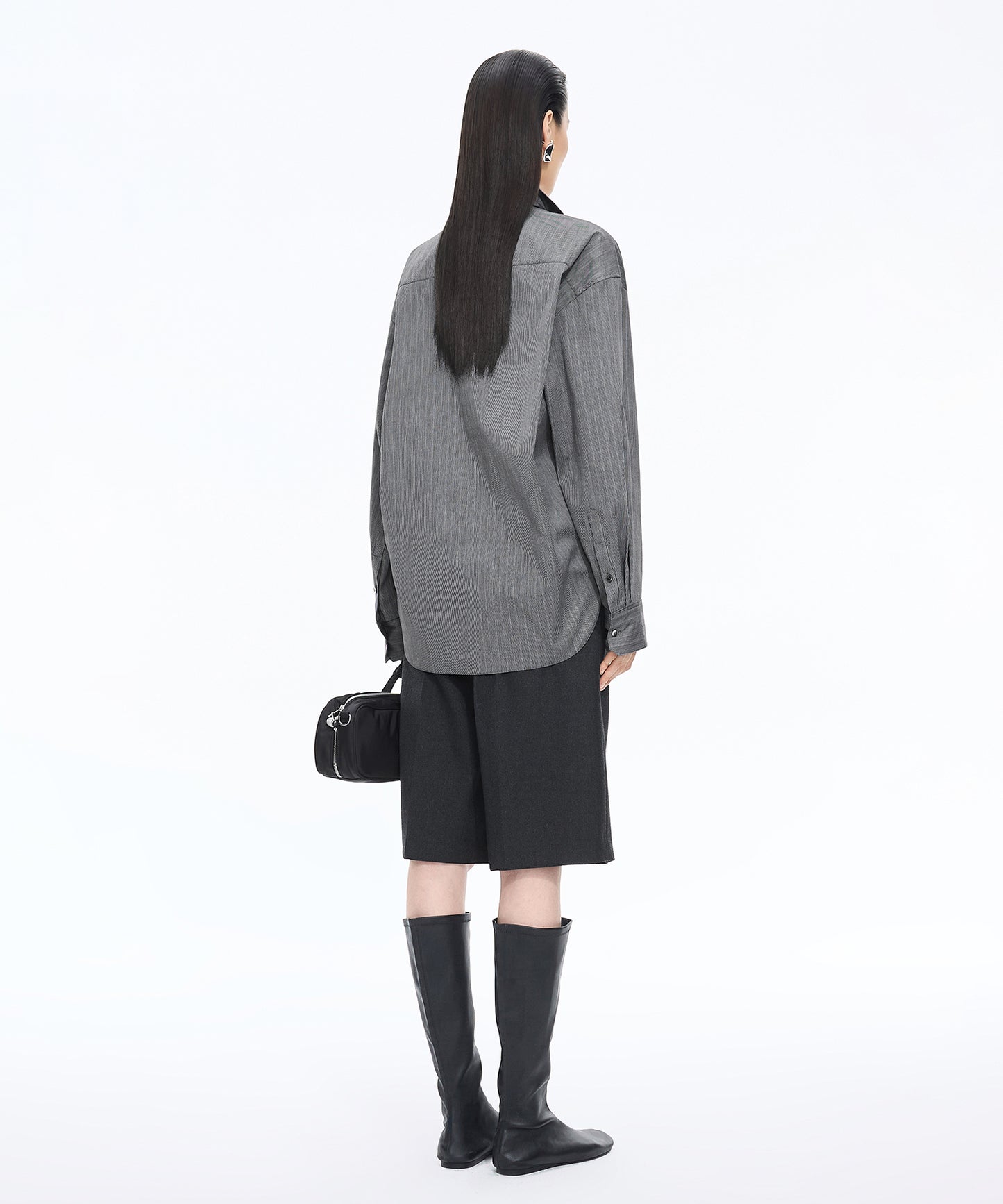 Pinstripe Wrap Shirt