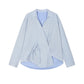 Pinstripe Wrap Shirt
