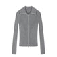 Wide Rib Double-Zip Cardigan