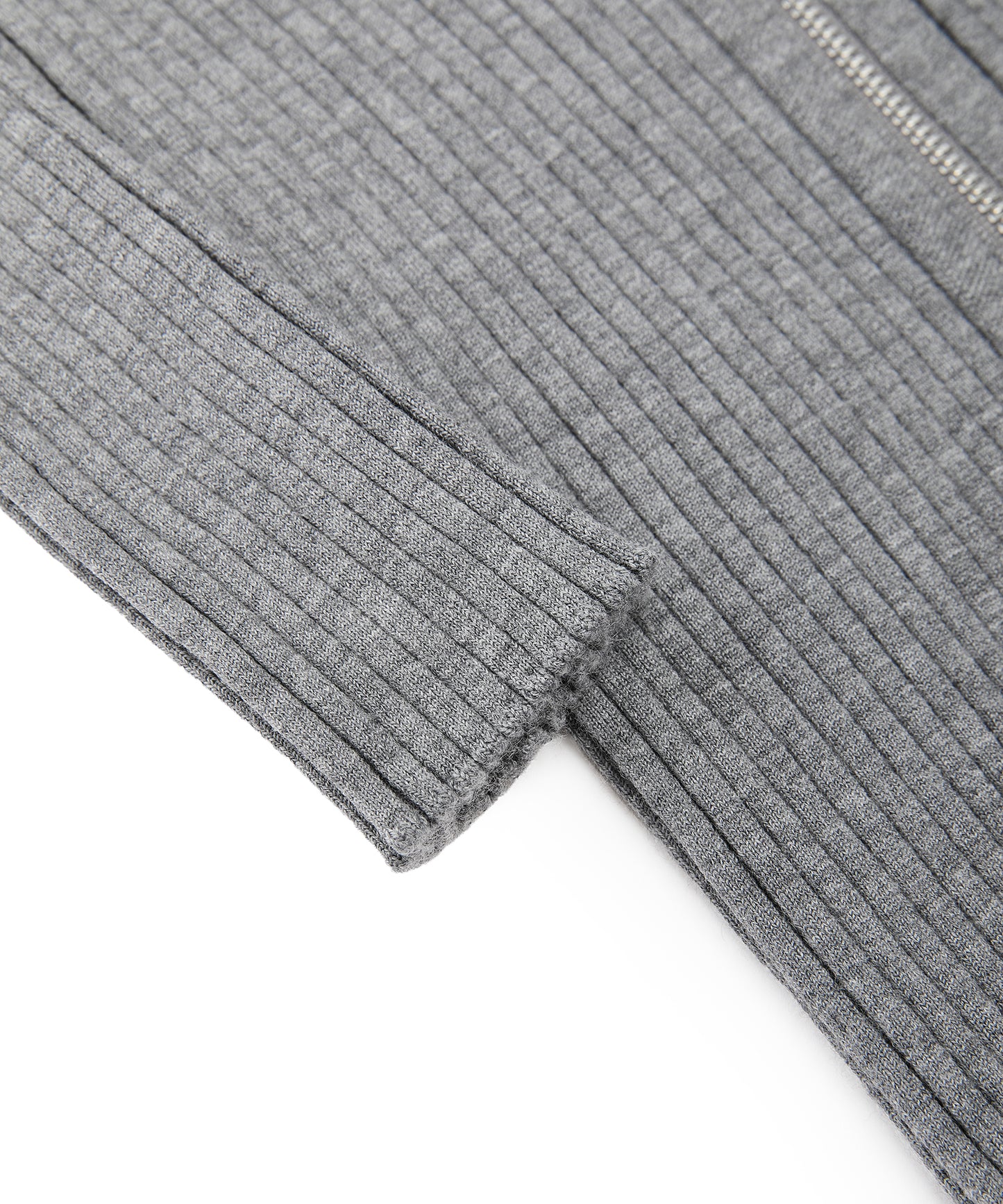 Wide Rib Double-Zip Cardigan